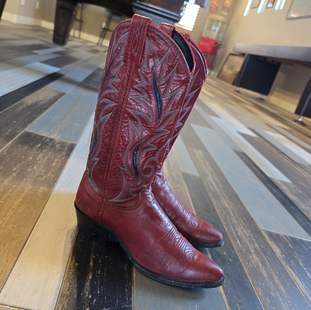 DAN POST Red Western Cowgirl Boots - Picture 6 of 16